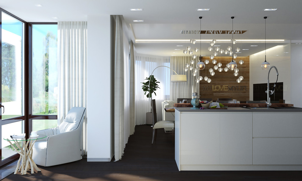 Квартира в современном стиле с элементами экостиля. Москва. 135 кв.м.