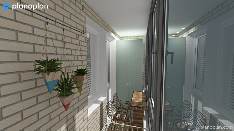 Яркая однокомнатная квартира с гардеробной и без (2 варианта планировки)