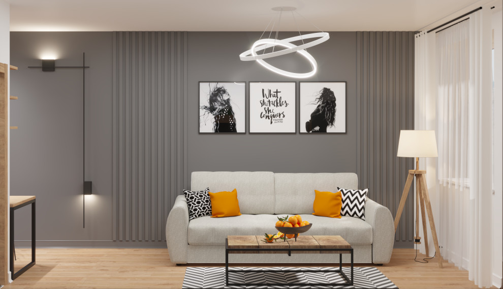 Обложка проекта: Яркая однокомнатная квартира