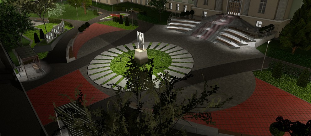 Эскизный проект благоустройства сквера у НТИ НИЯУ МИФИ Новоуральск.