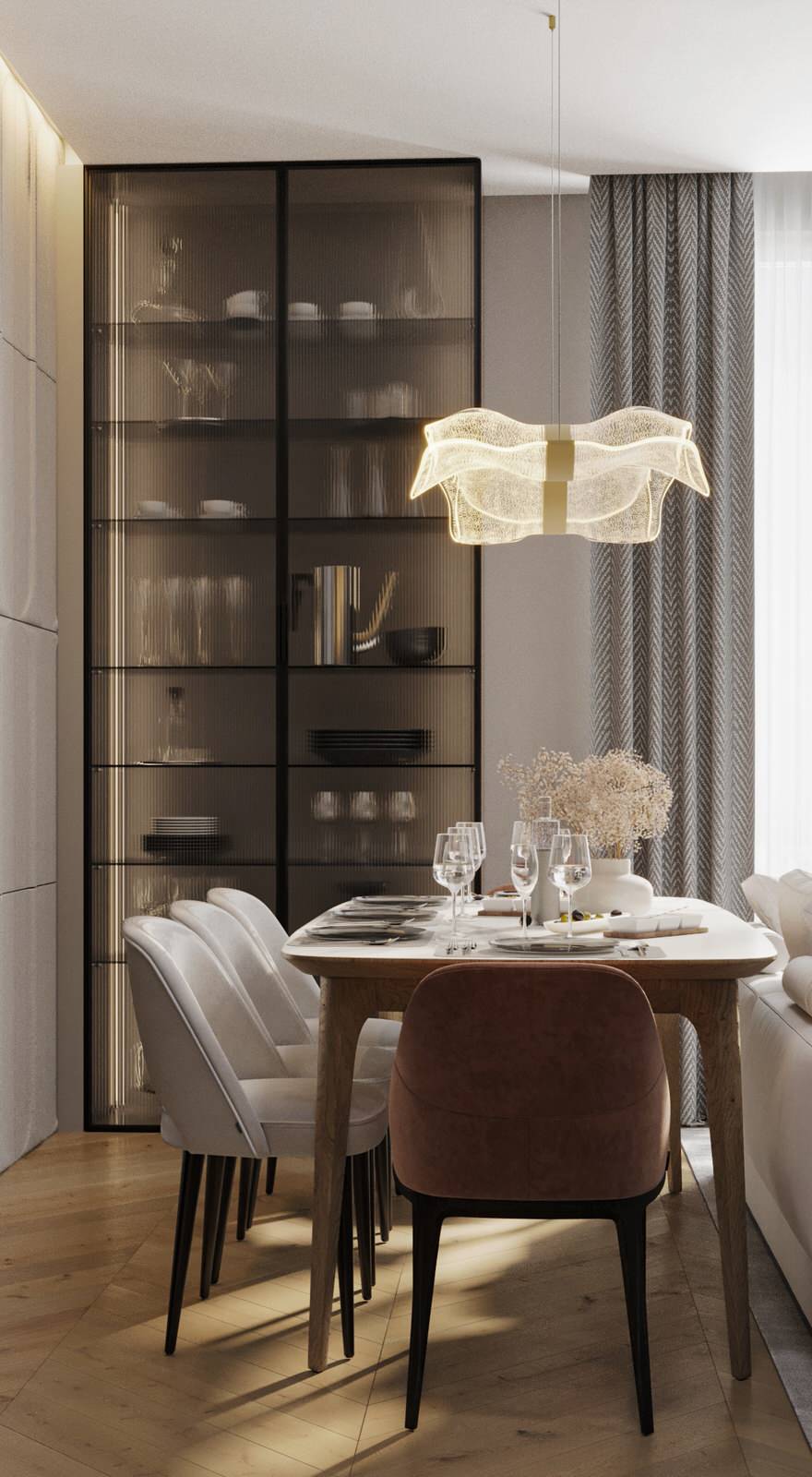 Уютная квартира в шоколадных и терракотовых оттенках