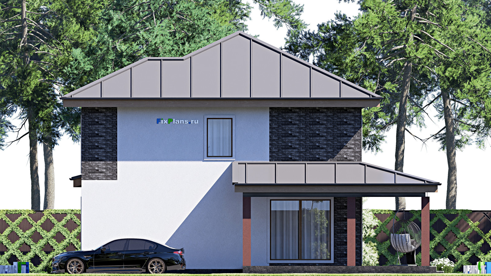 Проект двухэтажного дома 13х12 м S154м2 F-17414