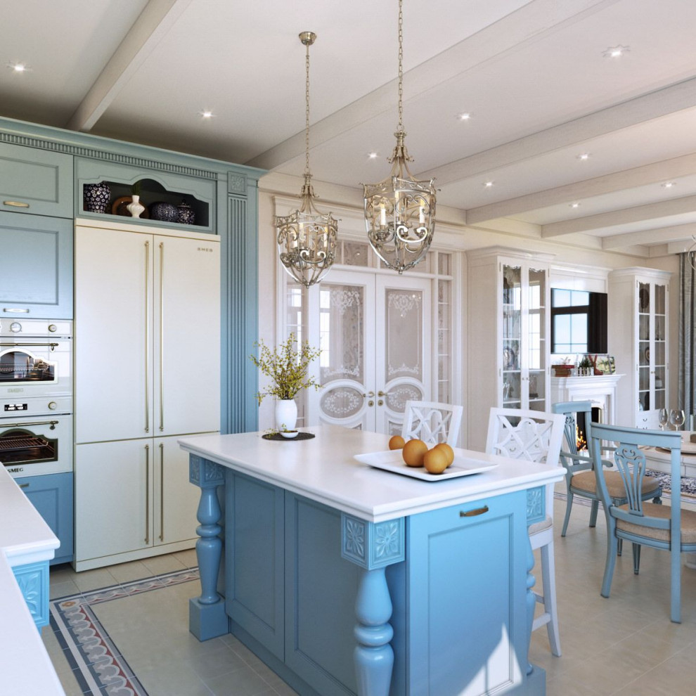 Дизайн проект частного дома в Московской области в стиле современный прованс