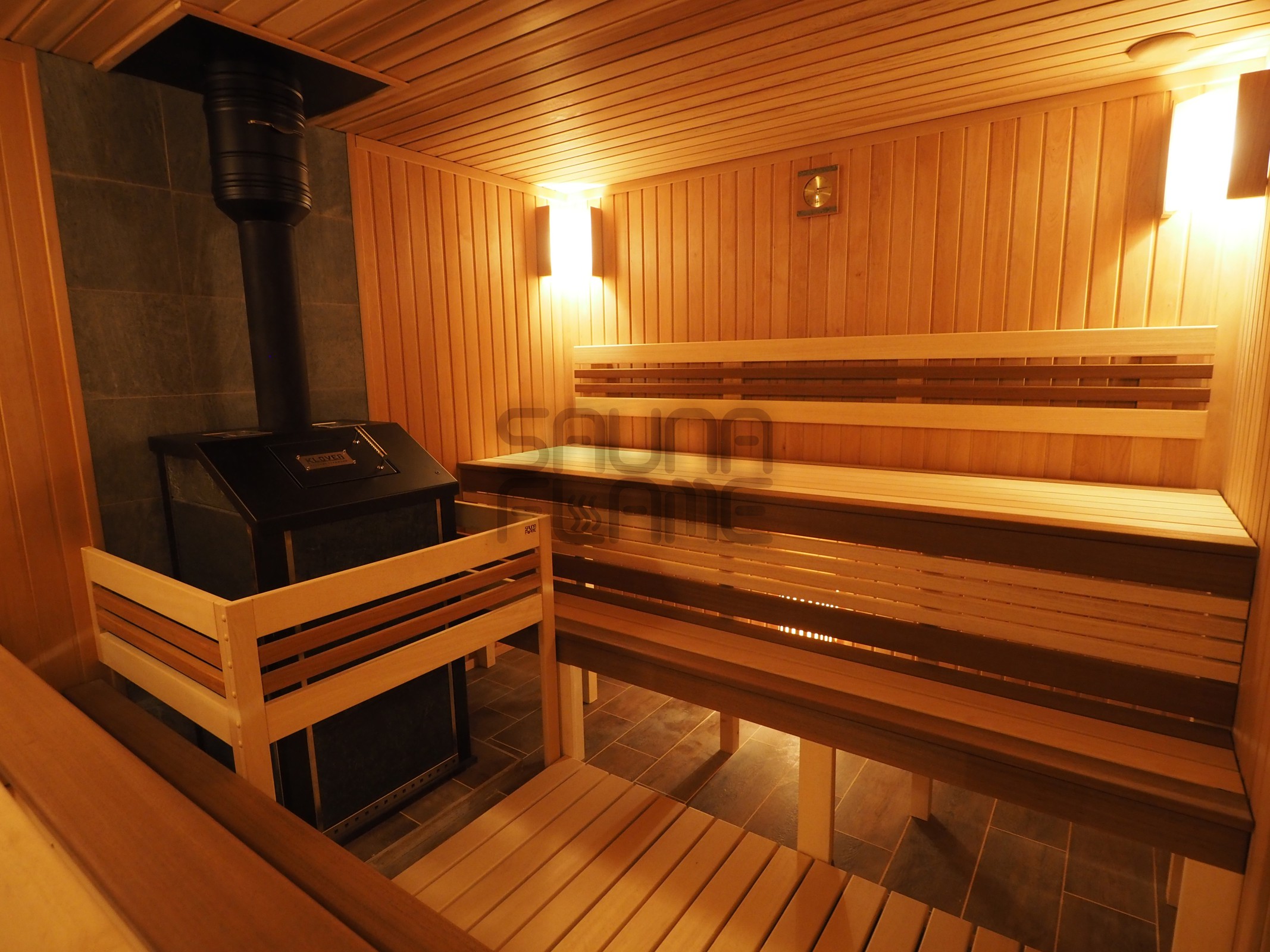 Сауна с печью в талькохлорите