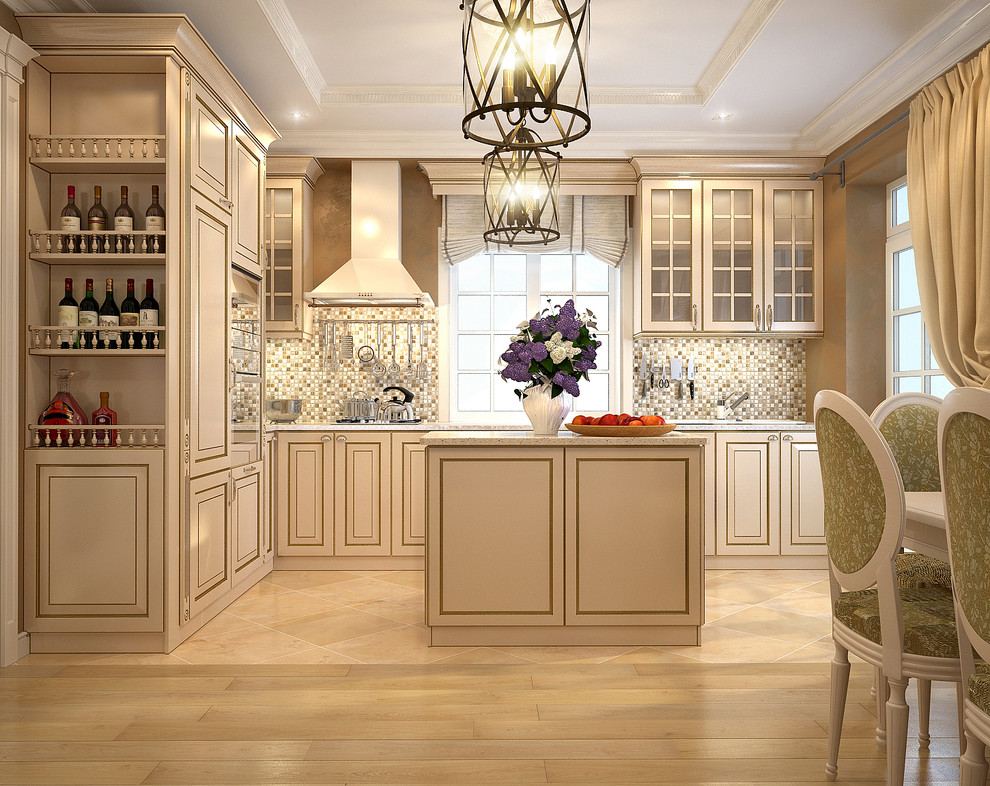 Кухня-гостиная в стиле неоклассика