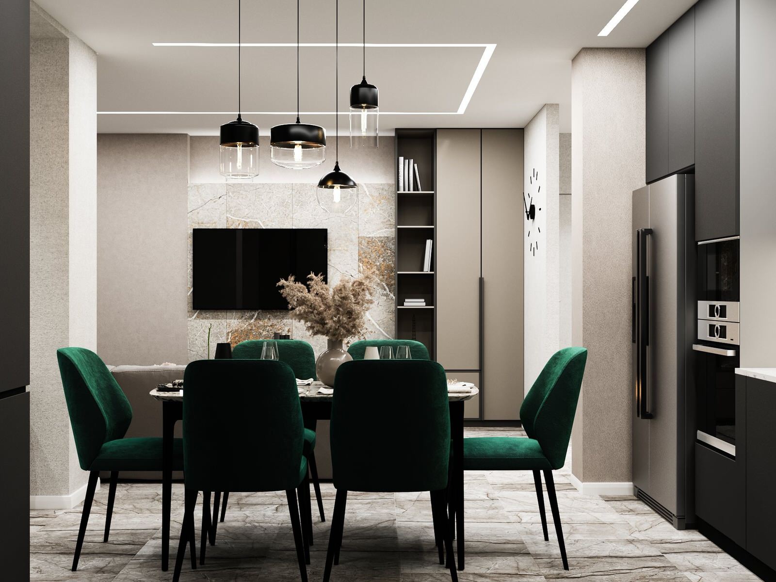 Дизайн кухни-гостиной