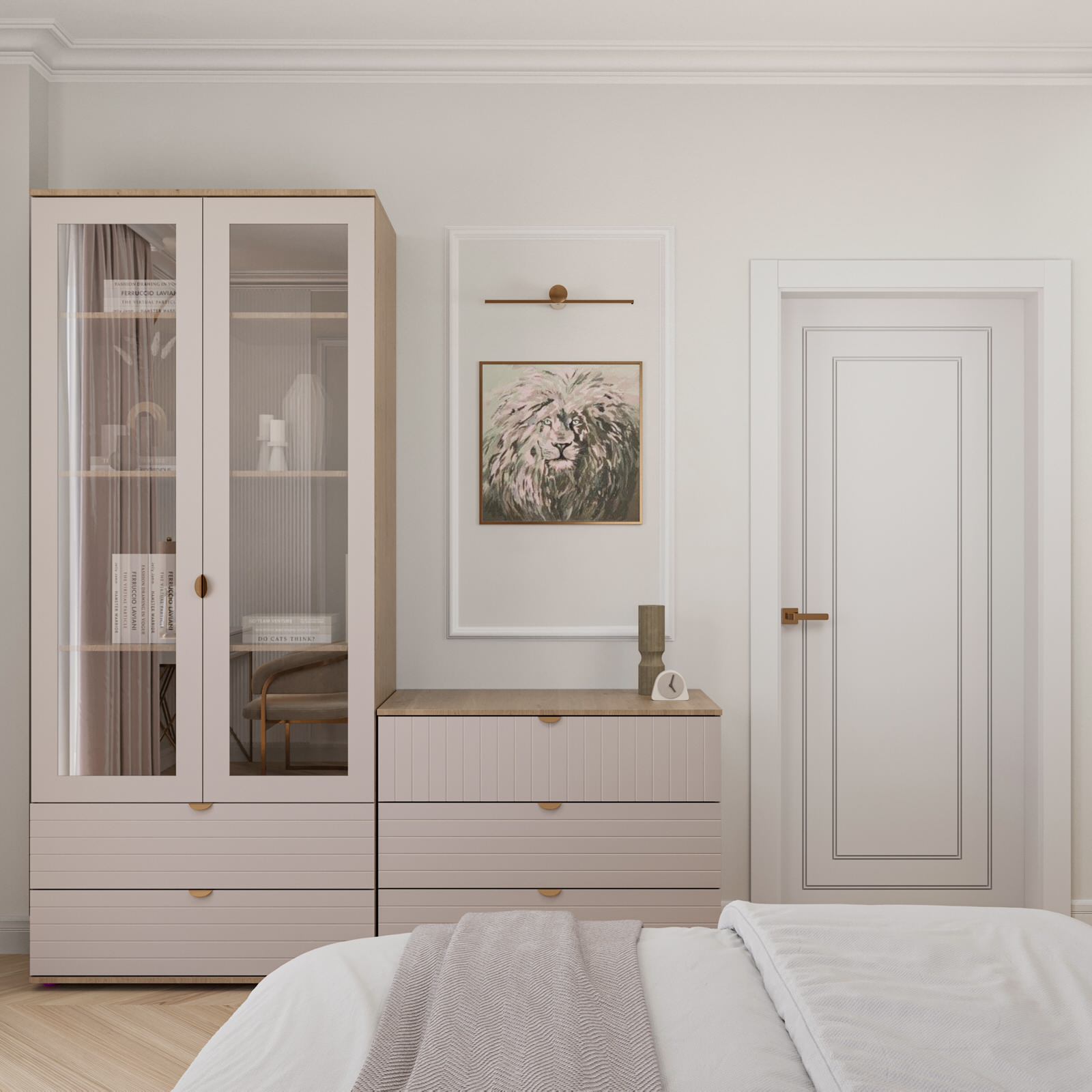 Проект квартиры в 99,2 м2 в неоклассике для молодой пары