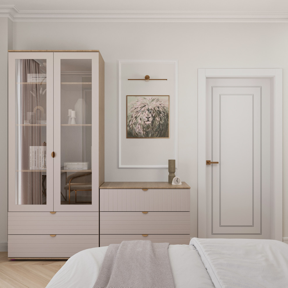 Проект квартиры в 99,2 м2 в неоклассике для молодой пары