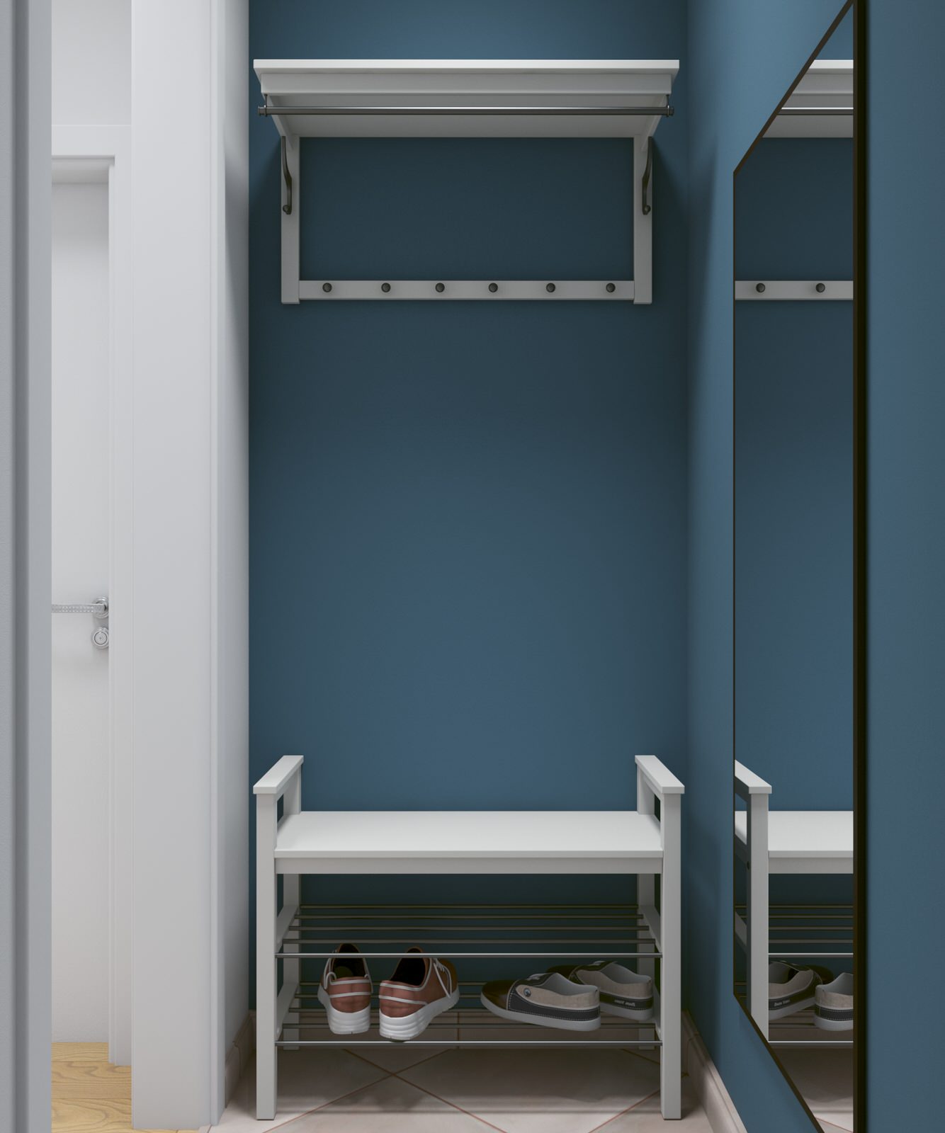 Синяя студия для краткосрочной аренды