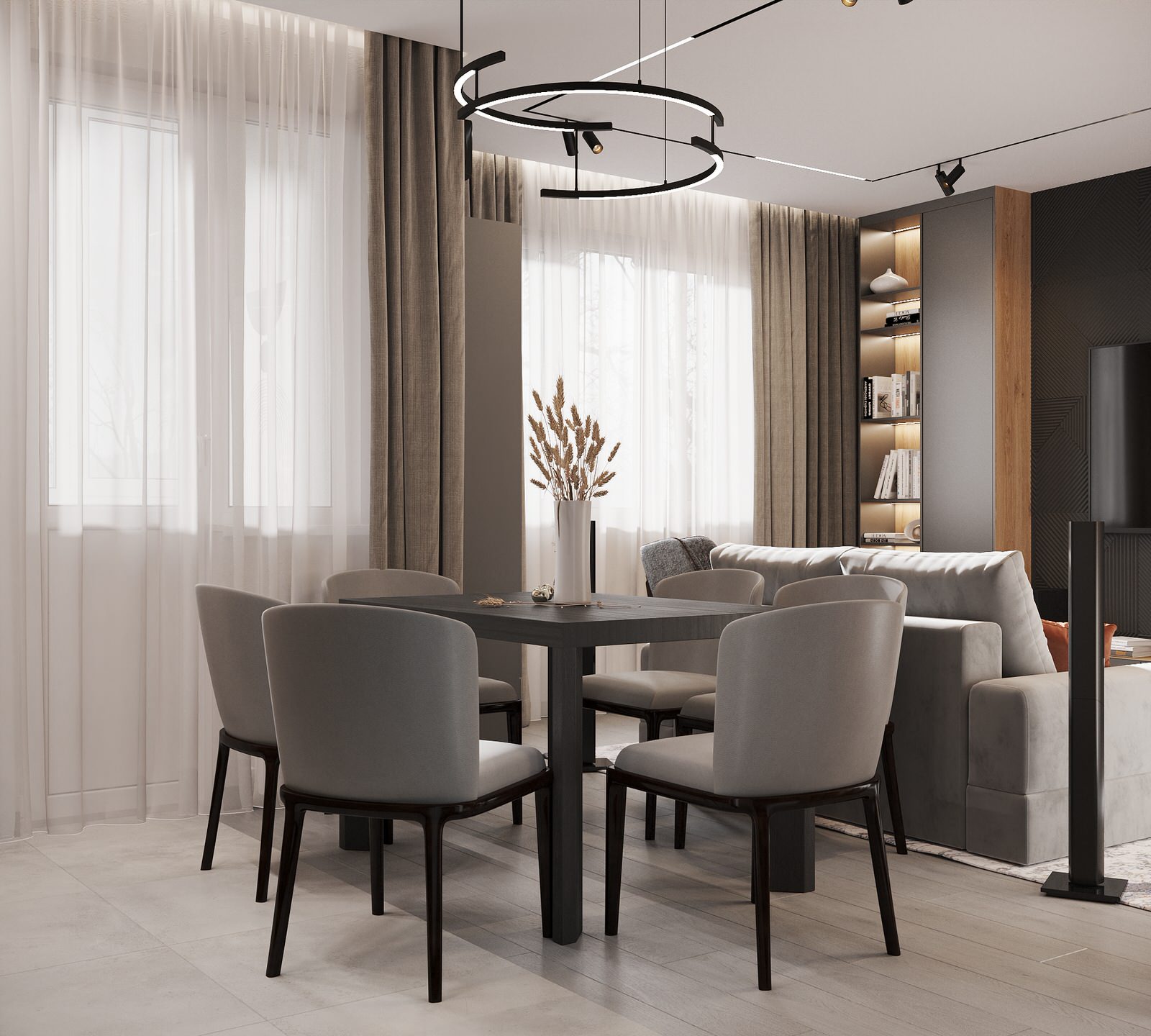 Современная квартира для молодой пары в Москве