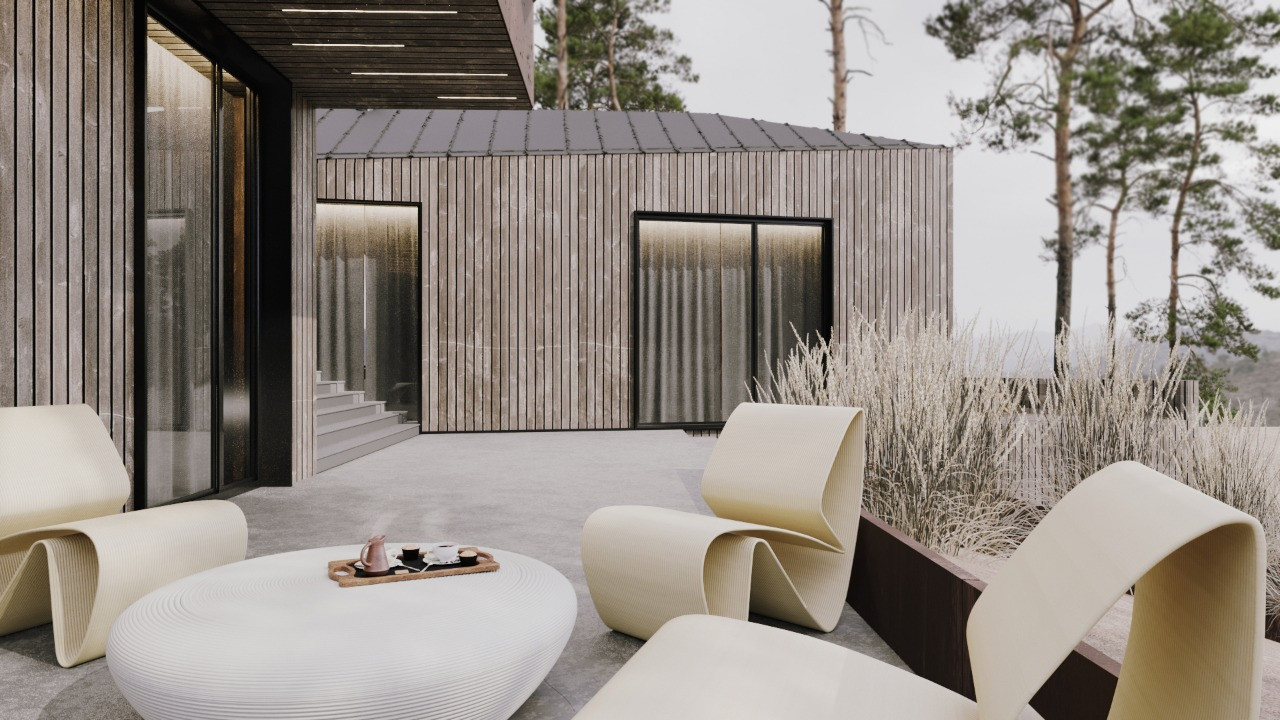 Дом на склоне