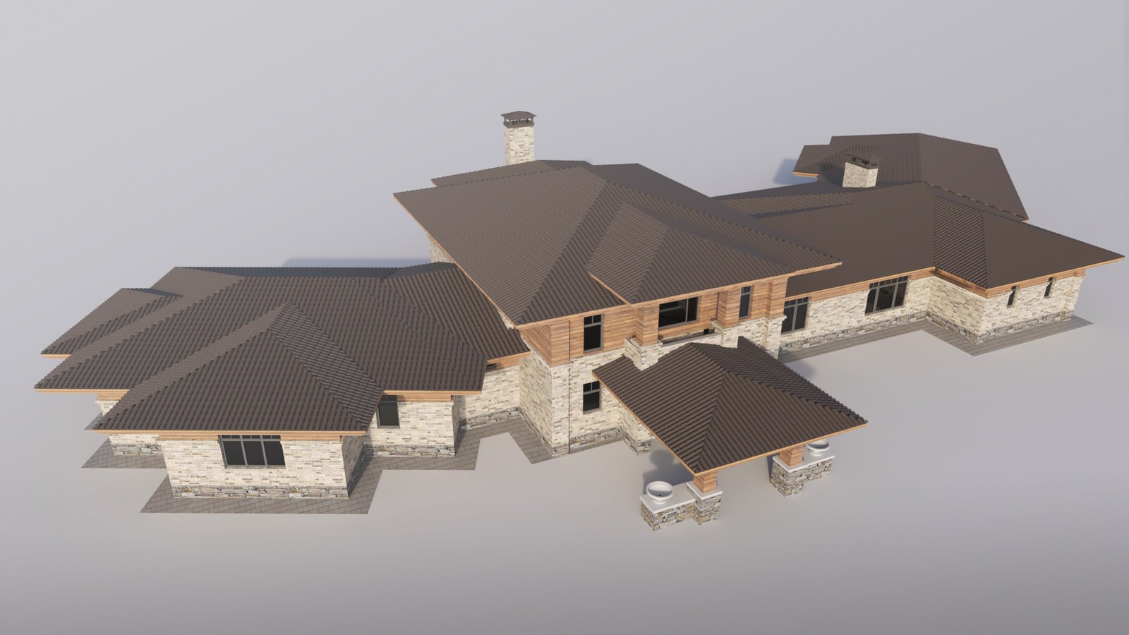 Обложка проекта: Усадьба в райтовском стиле