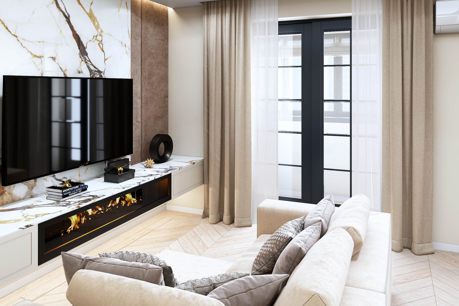 Солнечная кухня-гостиная