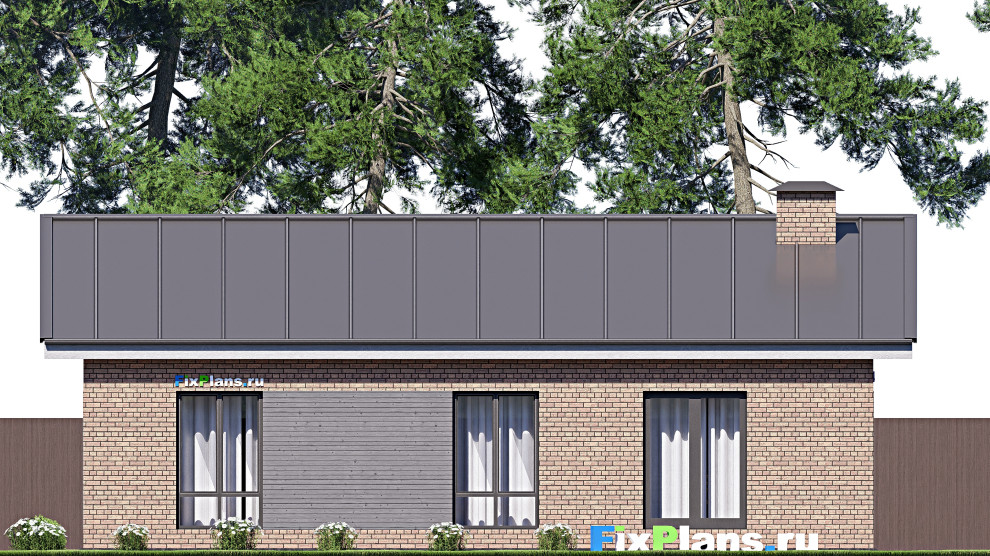 Проект одноэтажного дома 16х14м S140м2 F-18242