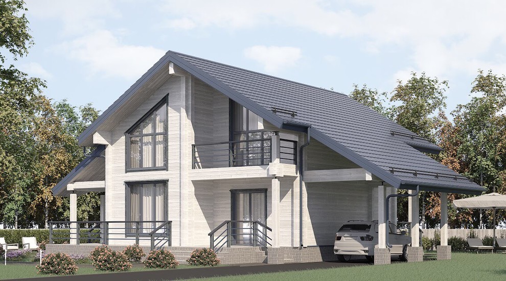 Дом из профилированного бруса 200х142.