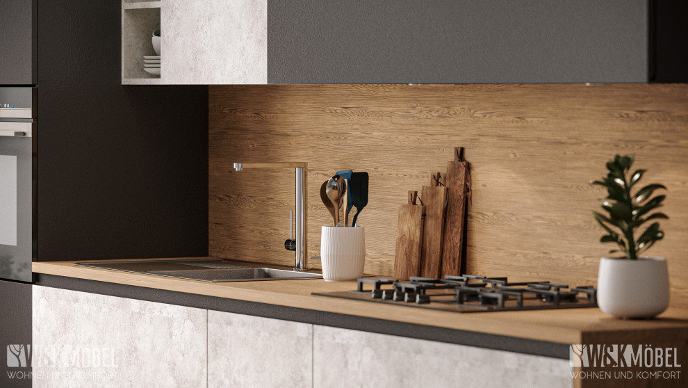 Кухня без ручек Нью Йорк