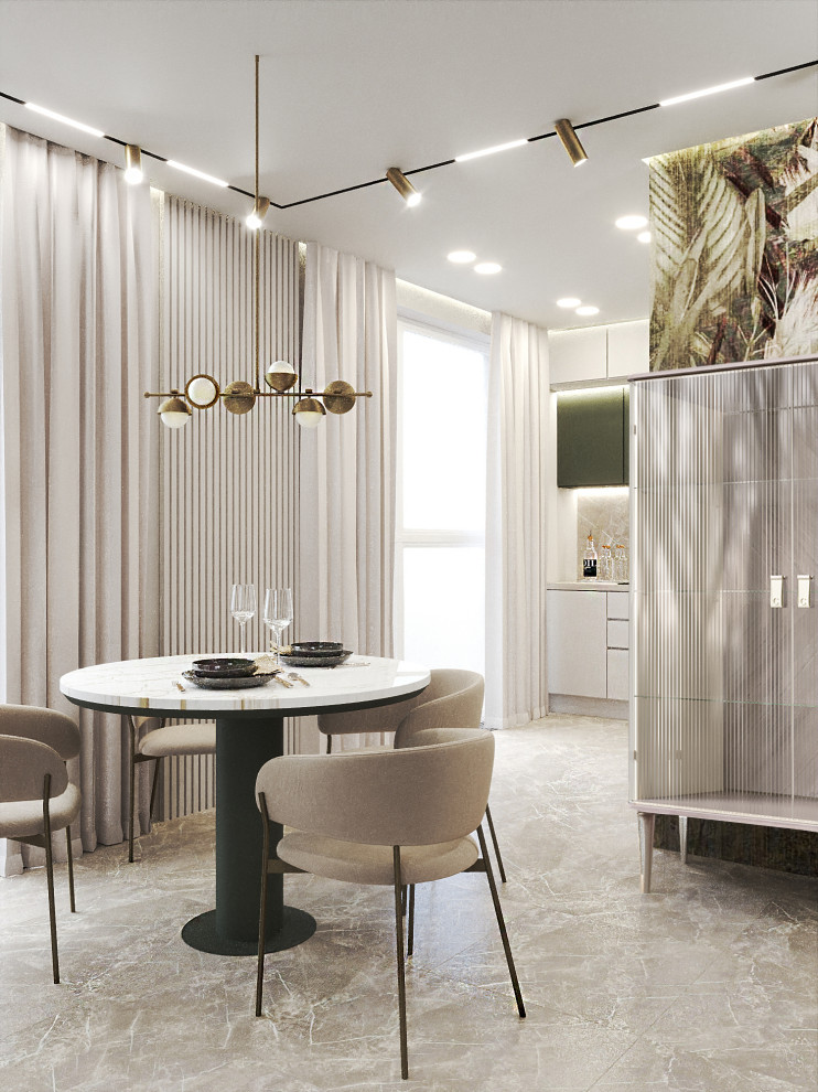 Дизайн кухни-столовой