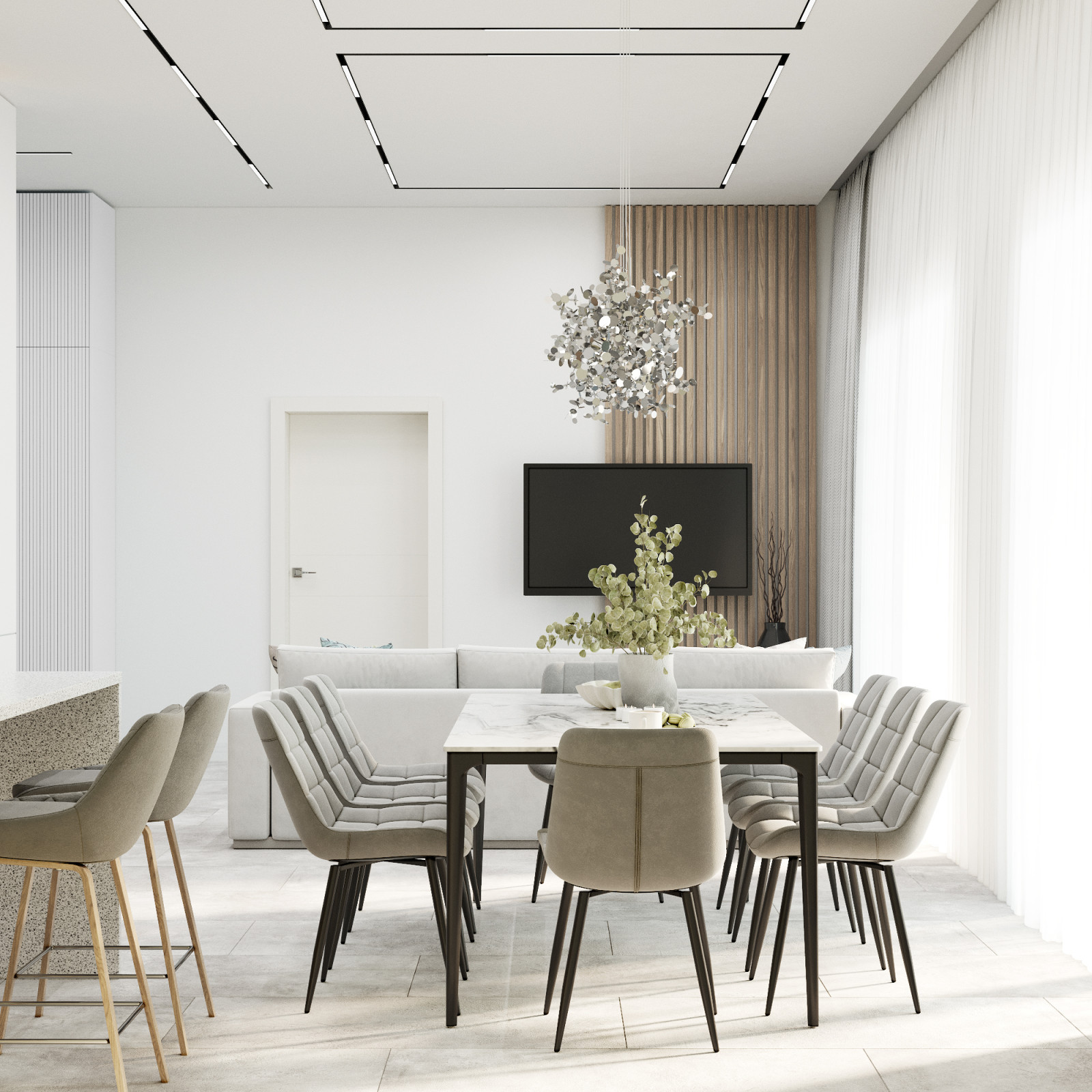 Индивидуальный дизайн загородного дома | Пространство для жизни всей семьи