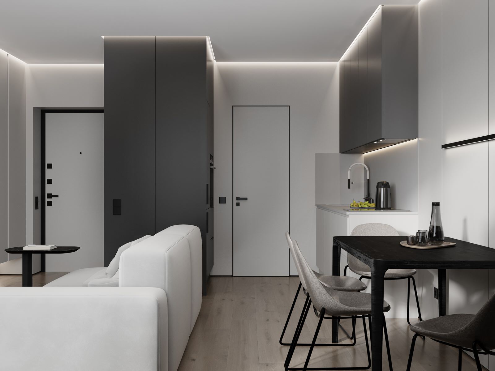 Студия в стиле минимализм ЖК Дом на Анри