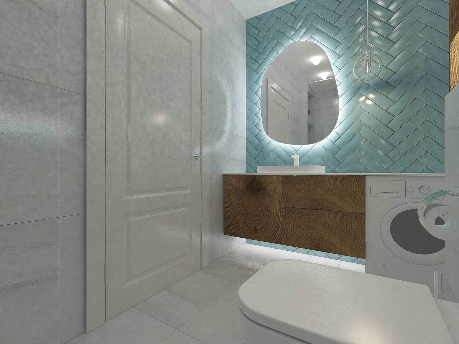 Обложка проекта: дизайн ванной в современном стиле