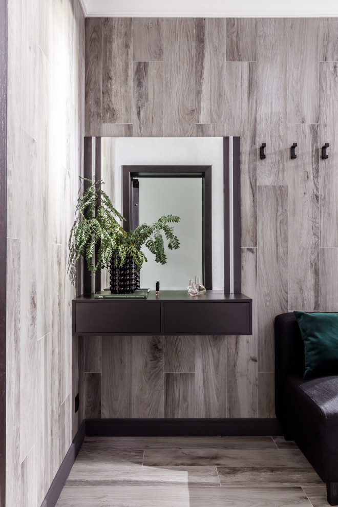 Монохромный интерьер в 2-х комнатной квартире