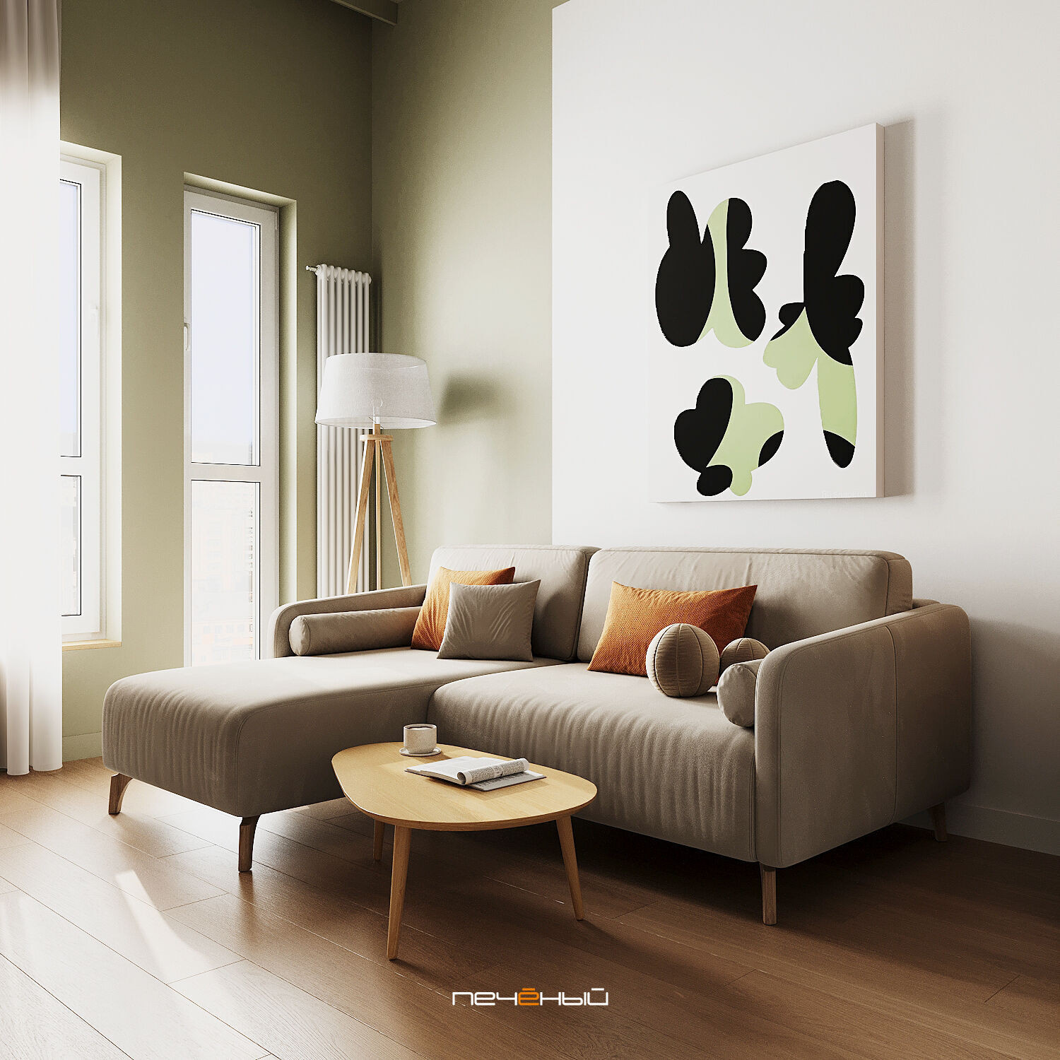 Обложка проекта: 2025 Дизайн 2-комн. квартиры 76 м² в современном стиле, Москва, Green Park