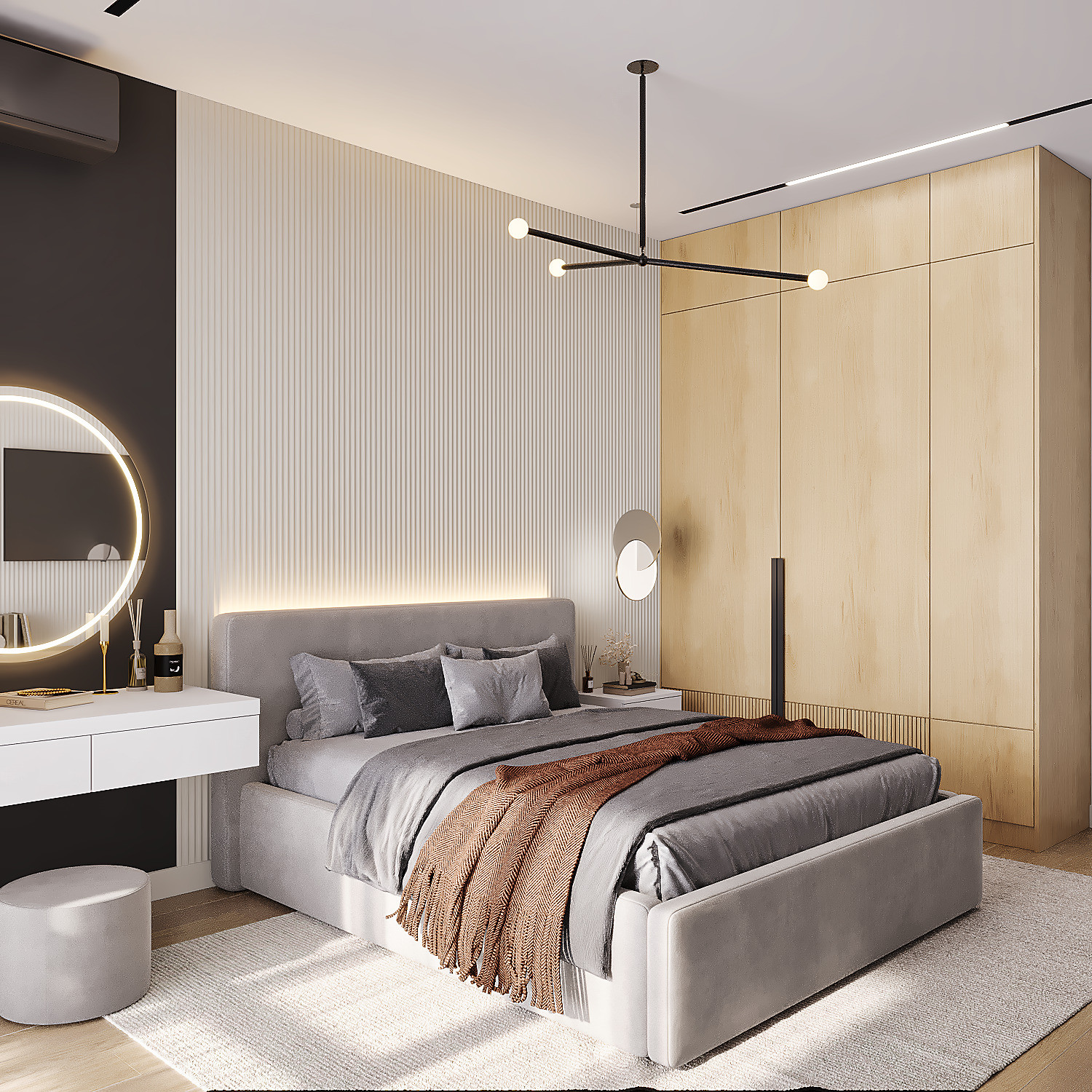 Дизайн проект квартиры площадью 80 кв.м. в г. Ростове-на-Дону /стадия-реализация