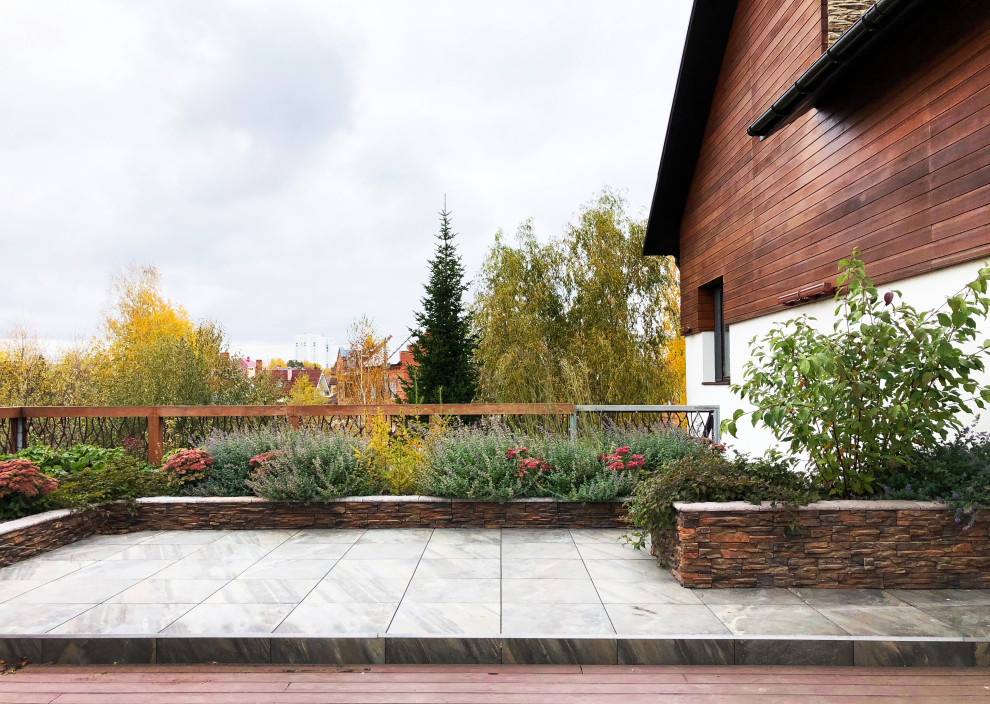 Розовое утро. Сад на крыше