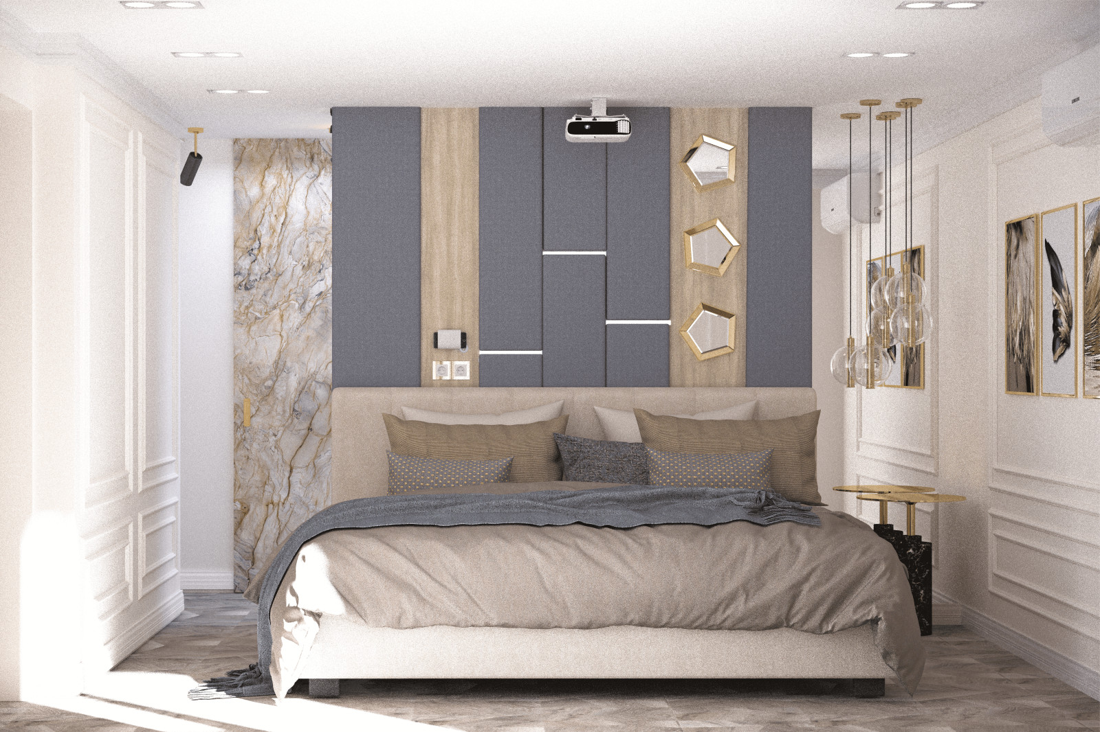 Двухуровневая квартира "Золотые блики"