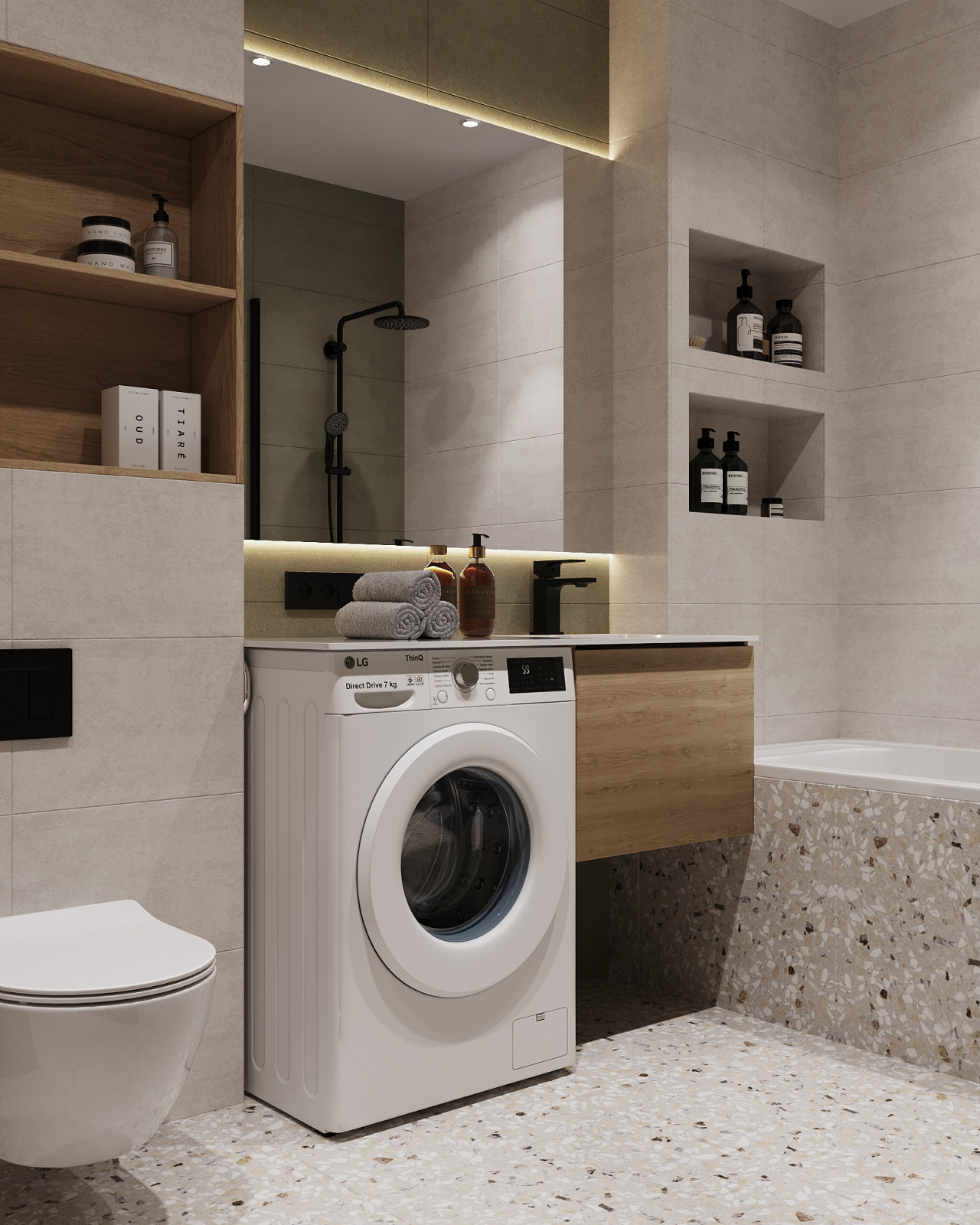 Обложка проекта: Дизайн ванной комнаты