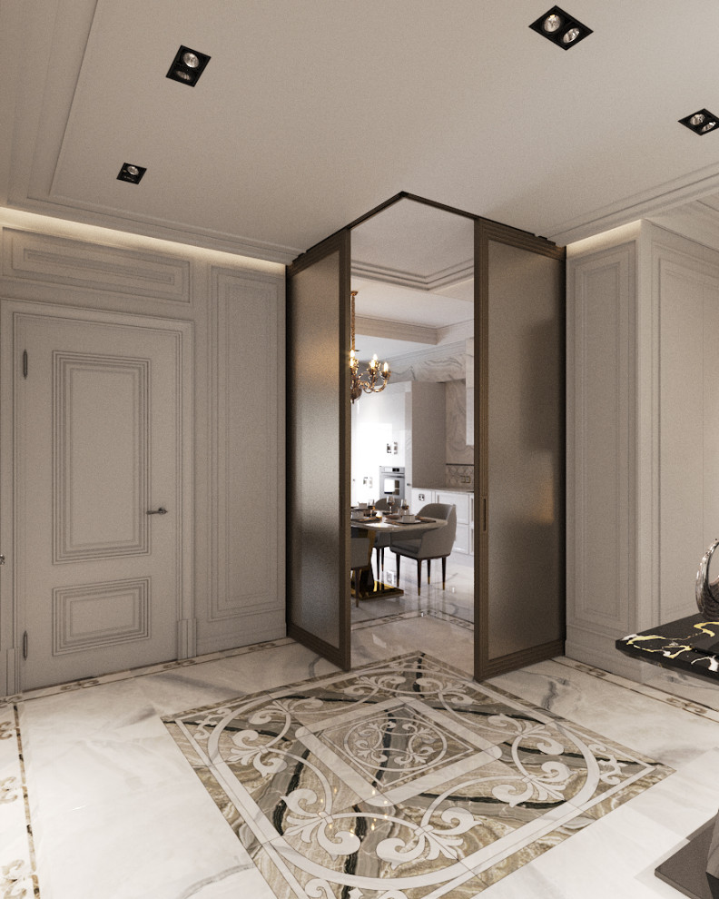 Обложка проекта: Светлая прихожая в современной классике