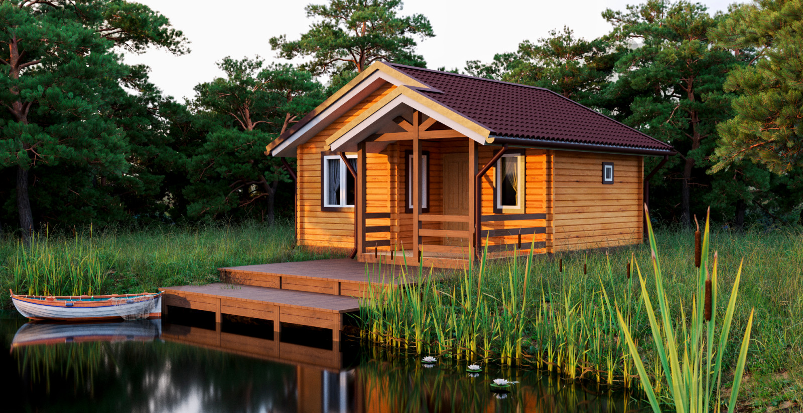 Обложка проекта: Экстерьеры - заставка реклама на сайт компании строительство домов