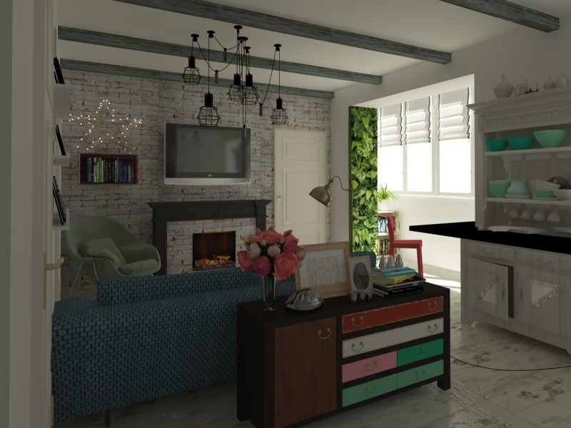 Обложка проекта: Квартира в 45 м.кв. в скандинавском стиле