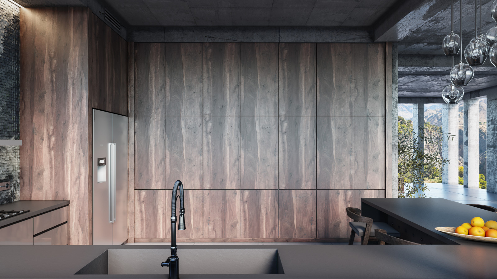 Kitchen with The View of Gorge