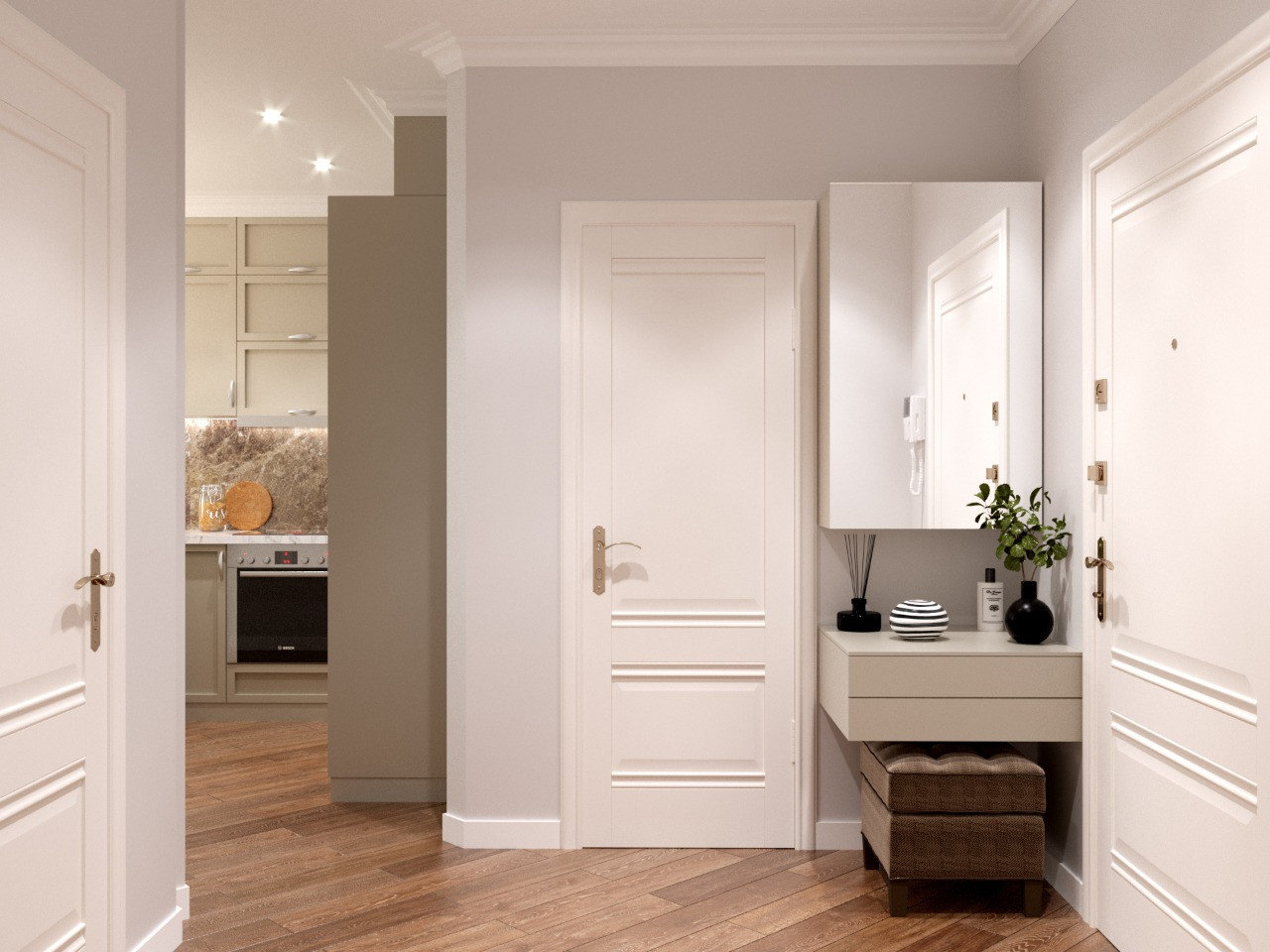 Лед и пламень. Прихожая.