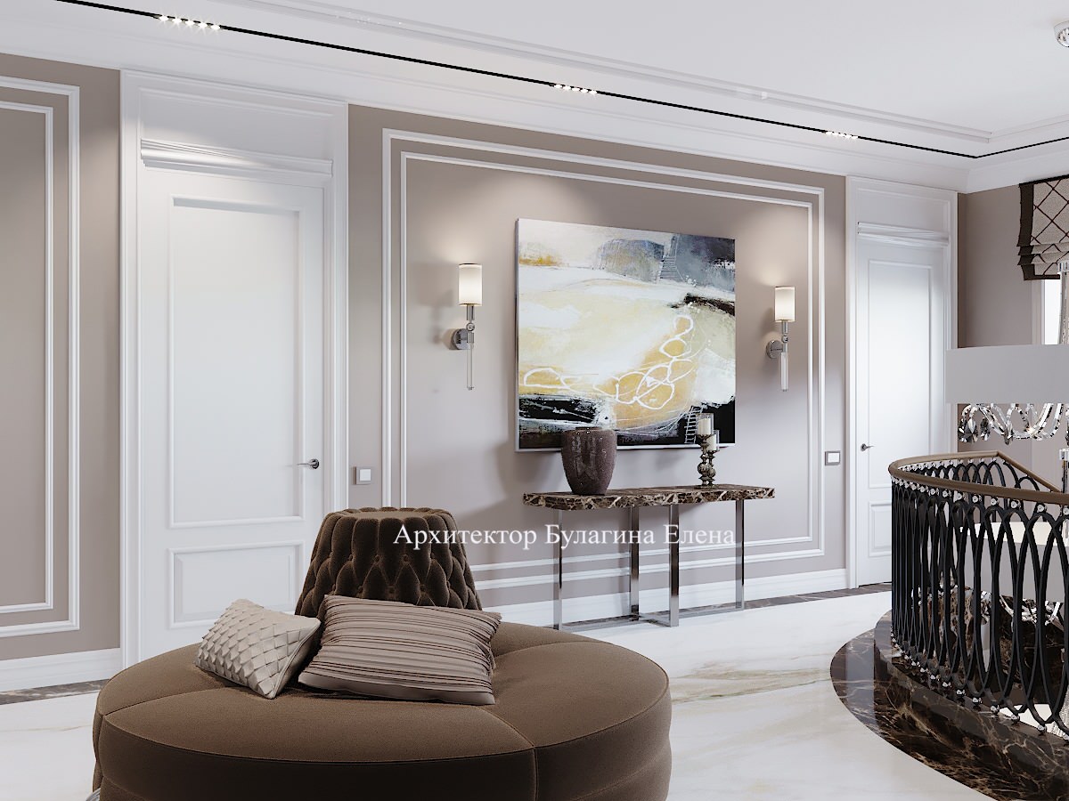 Обложка проекта: Лестничное пространство в загородном доме