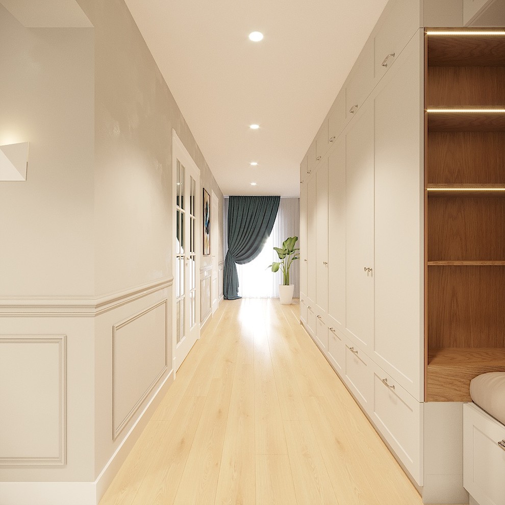 Кухня в современной классике в серых тонах