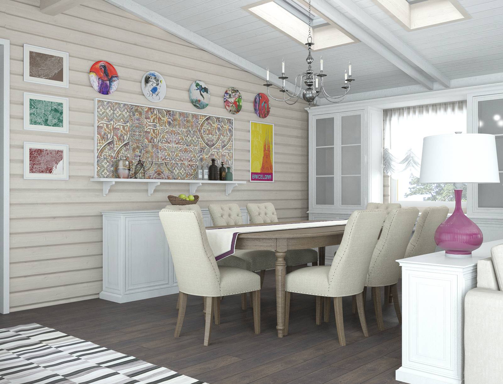 Гостиная в загородном доме