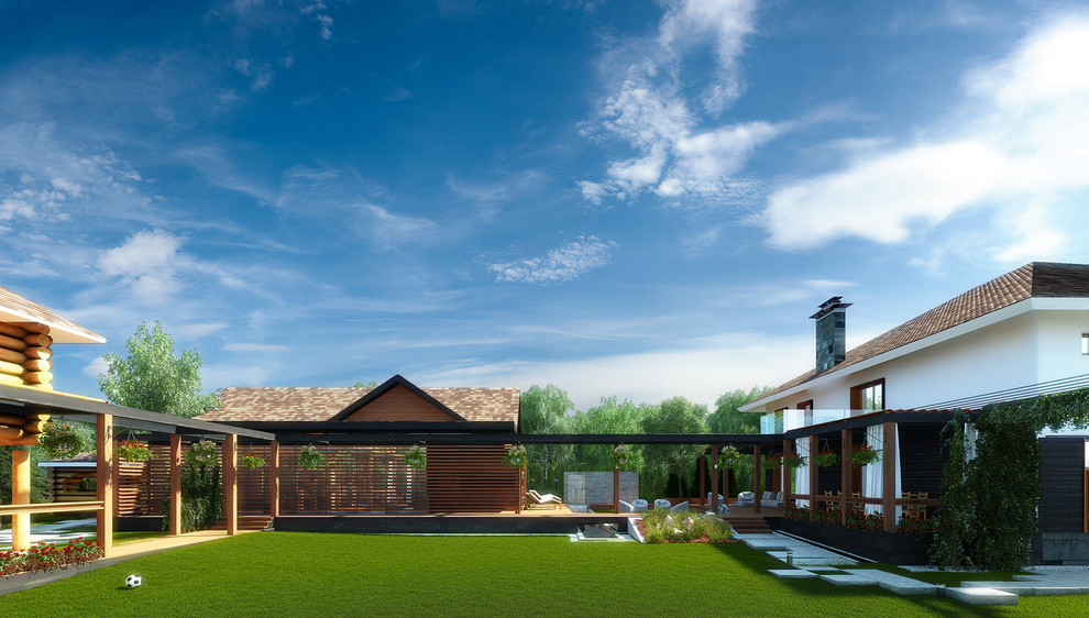 Обложка проекта: Реконструкция дома с благоустройством территории, М.О., Красногорский район