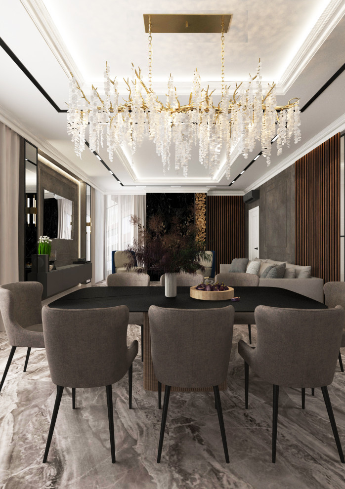 Обложка проекта: Кухня-гостиная из проекта частного дома 5 бригада