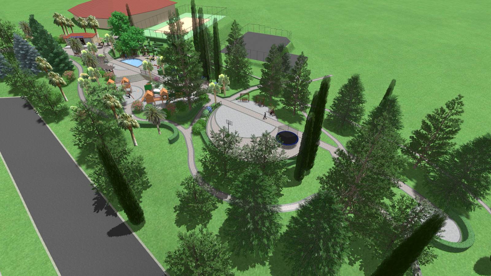 Детская площадка для санатория.