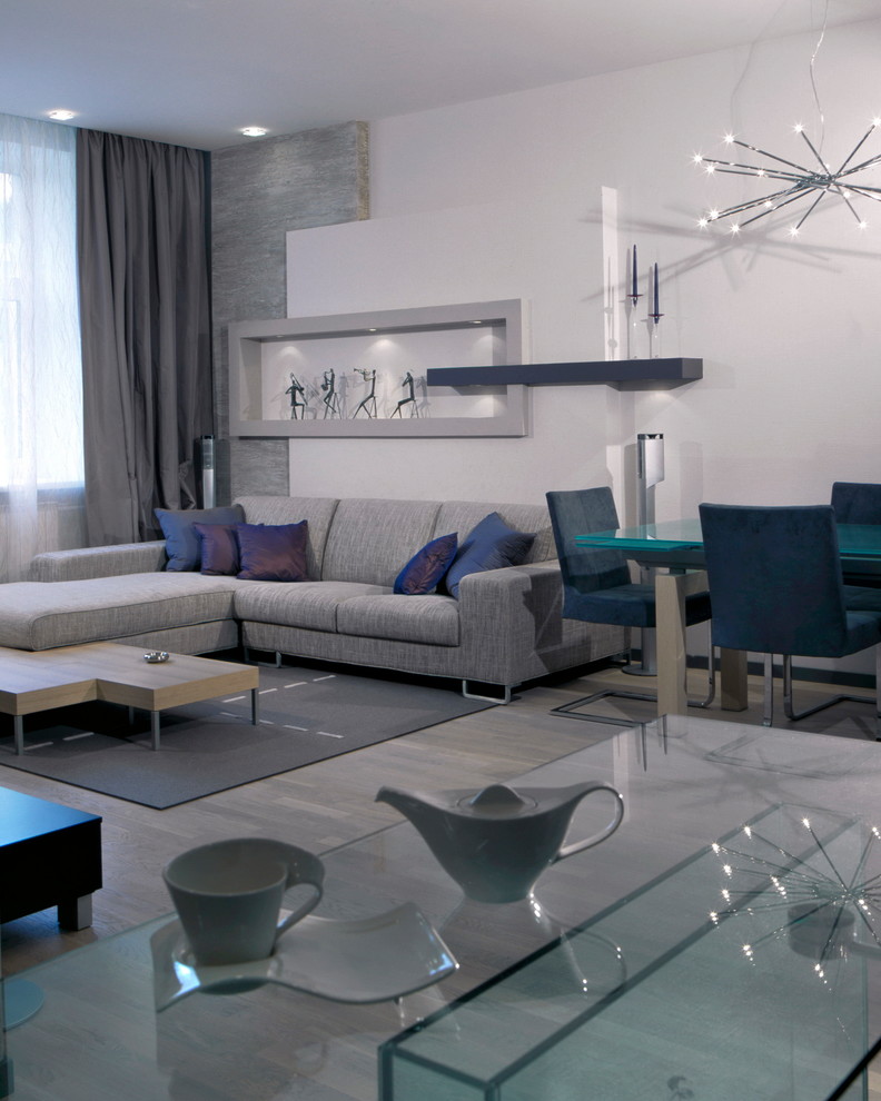 Очень лаконичная квартира в стиле минимализм.