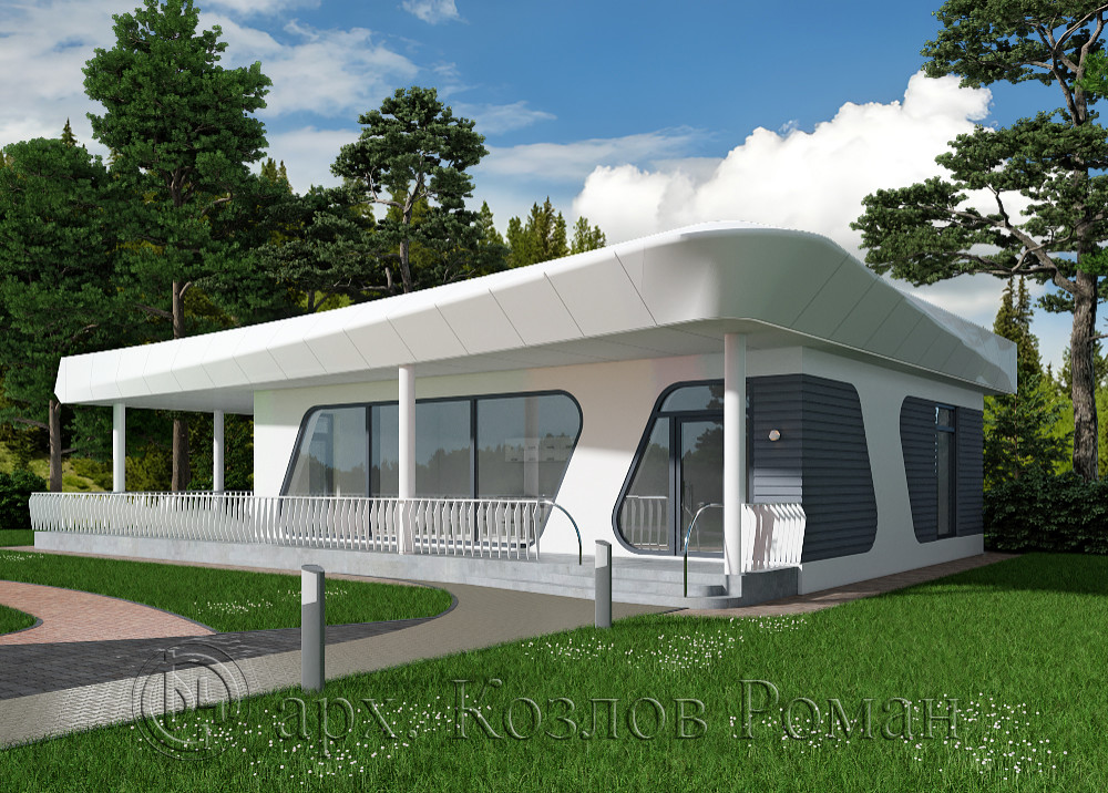 Обложка проекта: Коттедж в стиле Параметризм