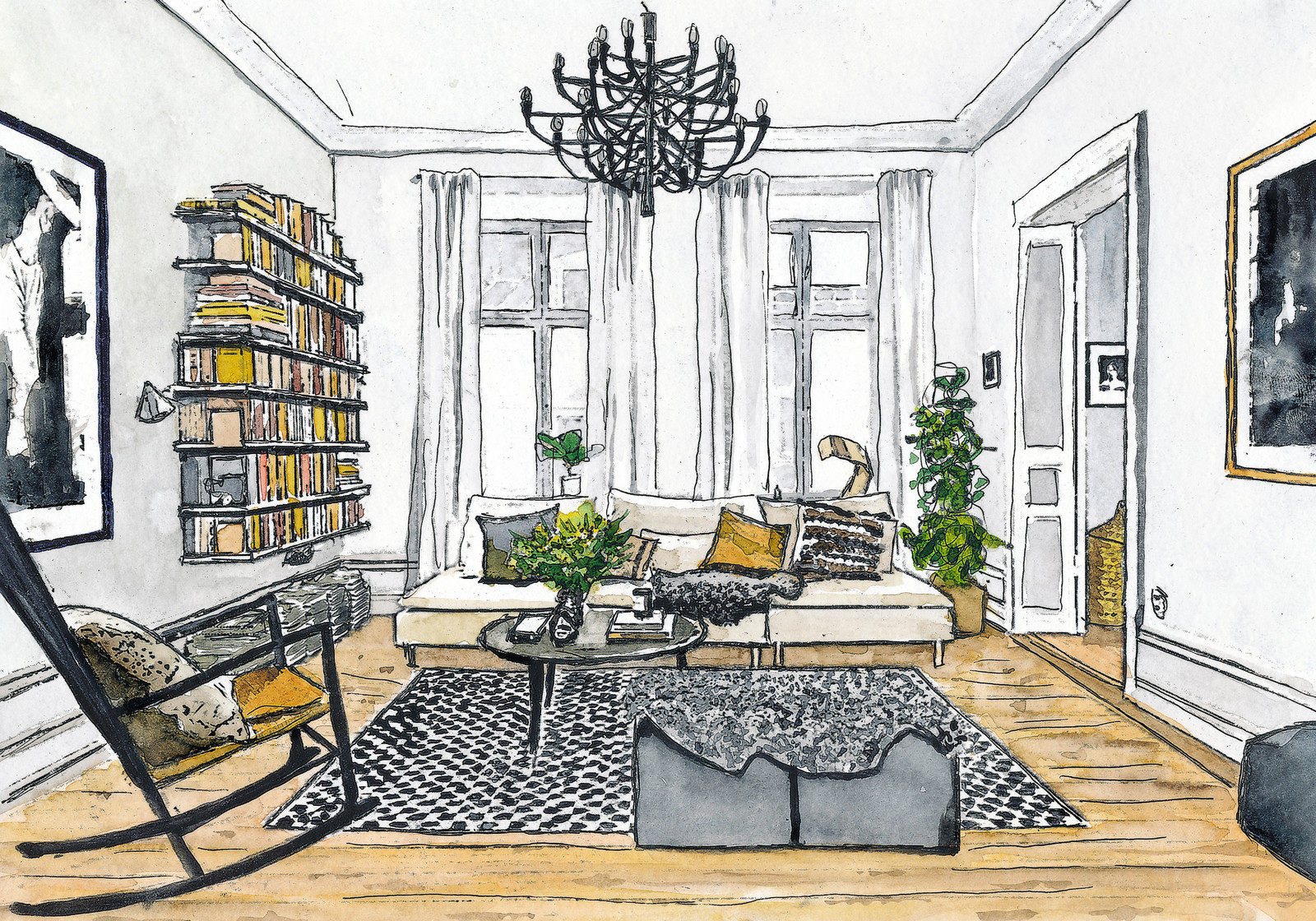 Обложка проекта: Sketch -проект квартиры в Санкт-Петербурге