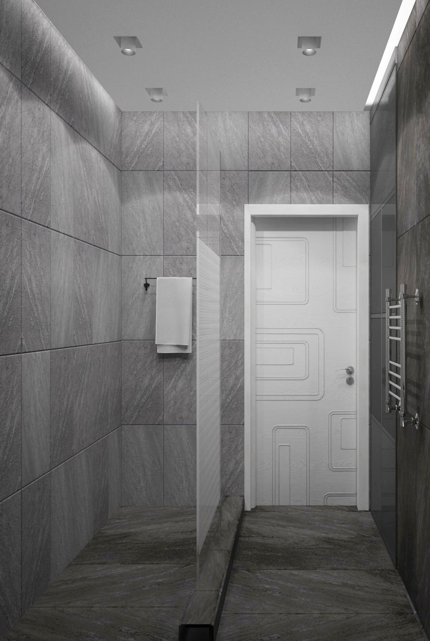 Квартира Множество оттенков серого — Душевая