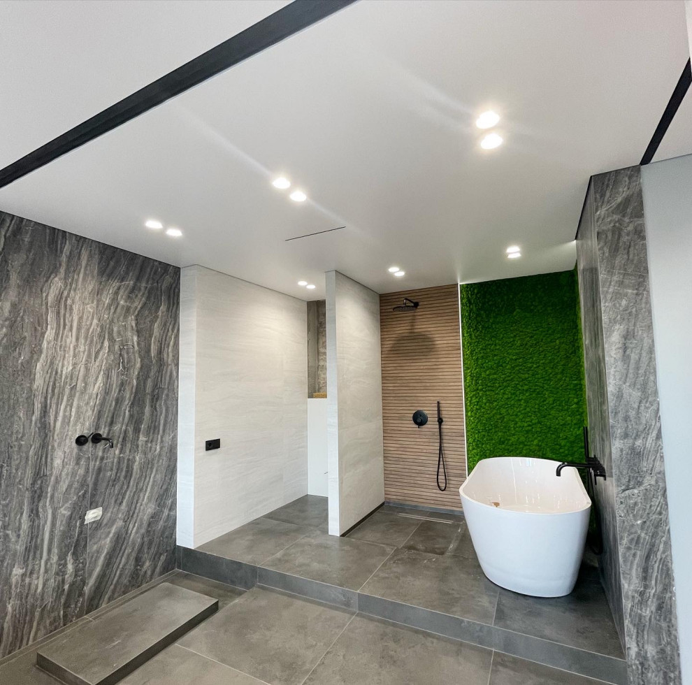 Теневые потолки и линейное освещение в ЖК Европейский берег