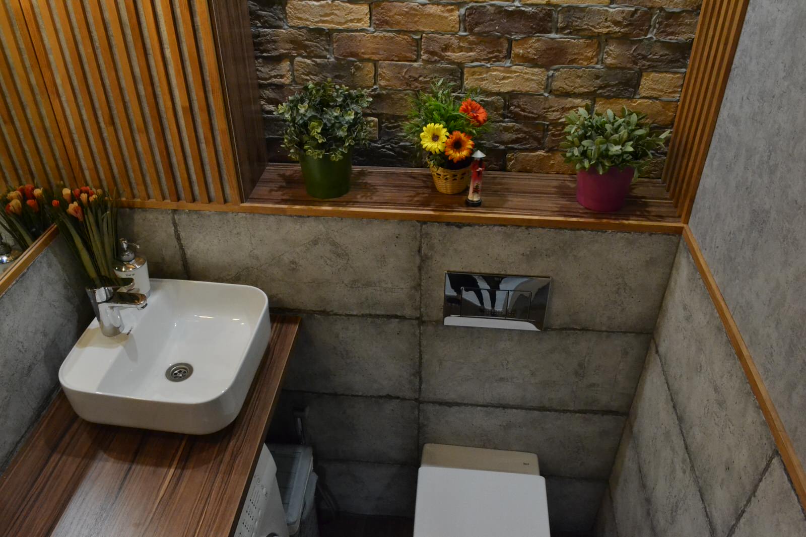 Санузел в стиле ЛОФТ