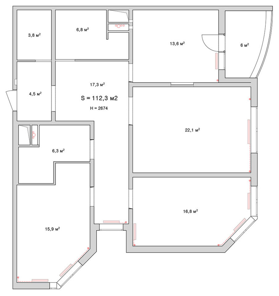 ЖК Новокуркино - 112 м²
