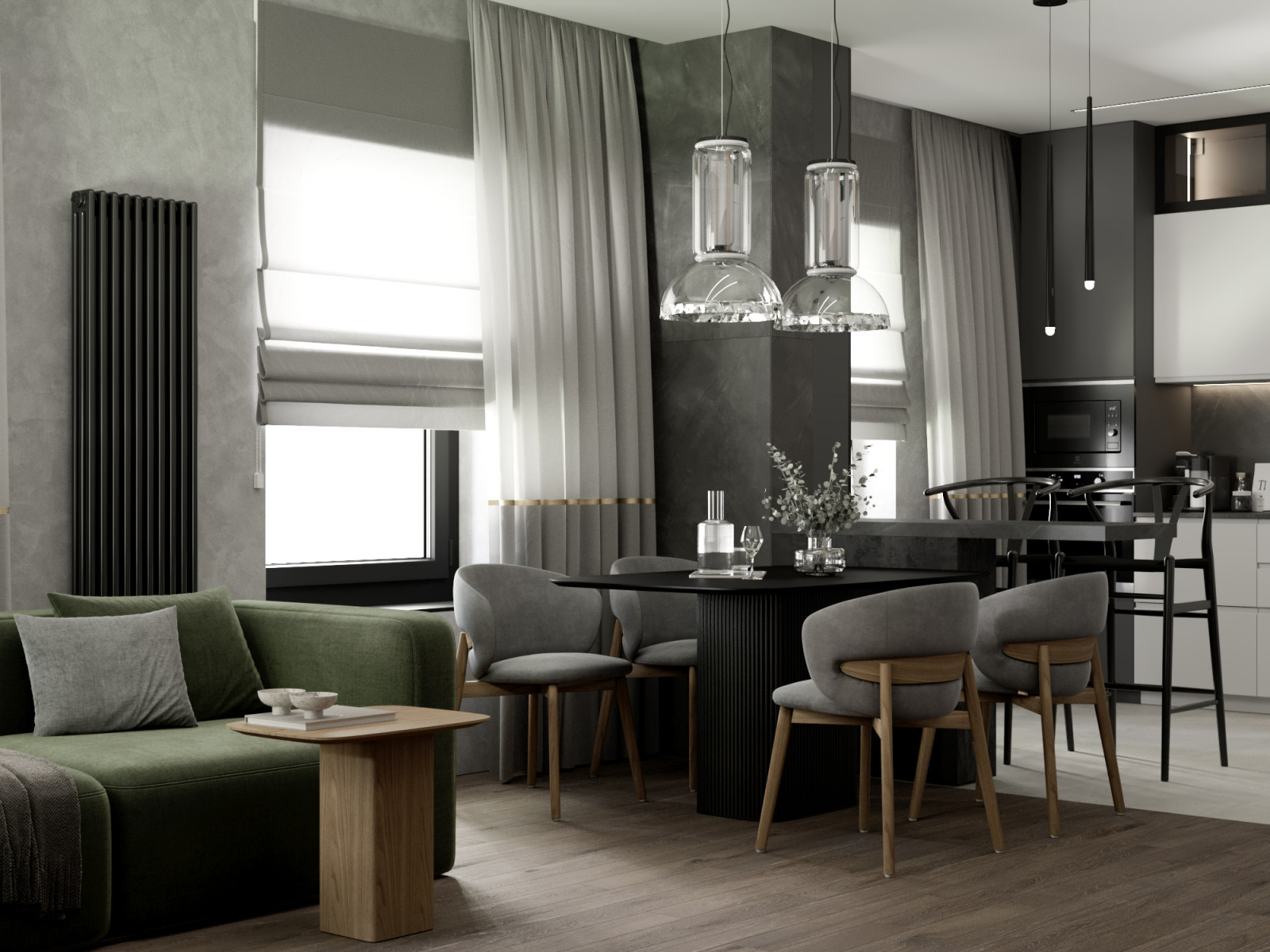 Обложка проекта: Кухня-гостиная ЖК Царицыно