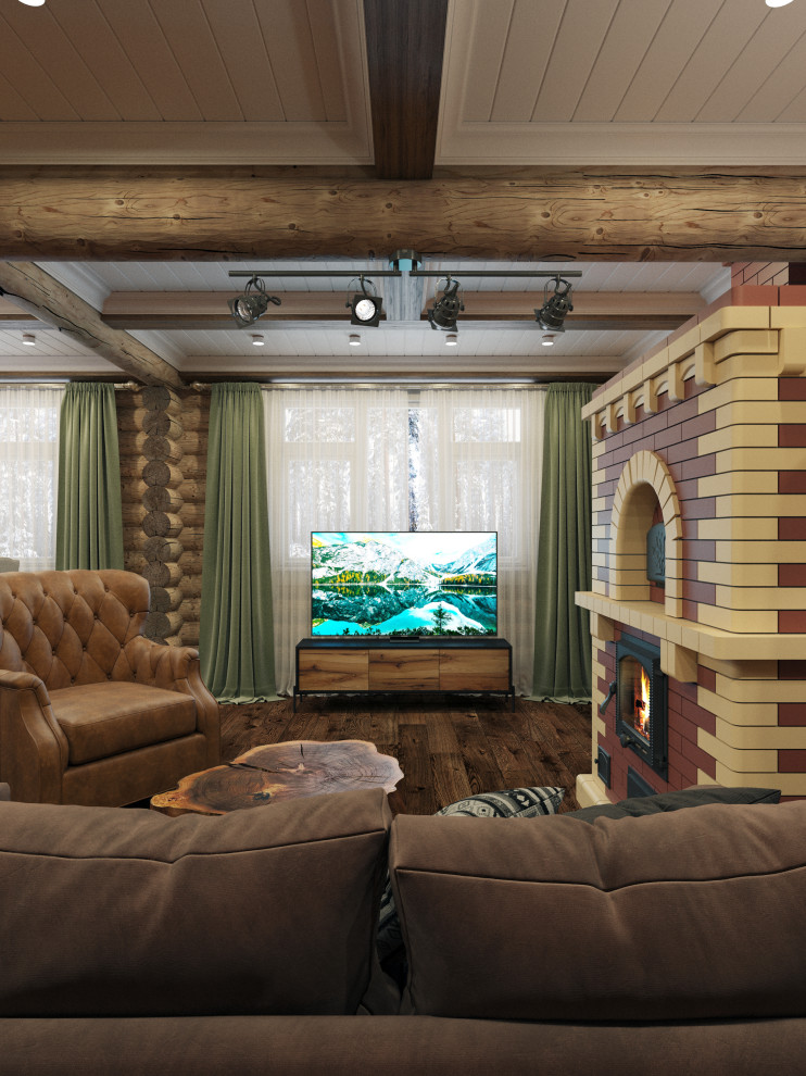 Дизайн-проект срубового дома на берегу реки Вуокса, Ленинградская область.